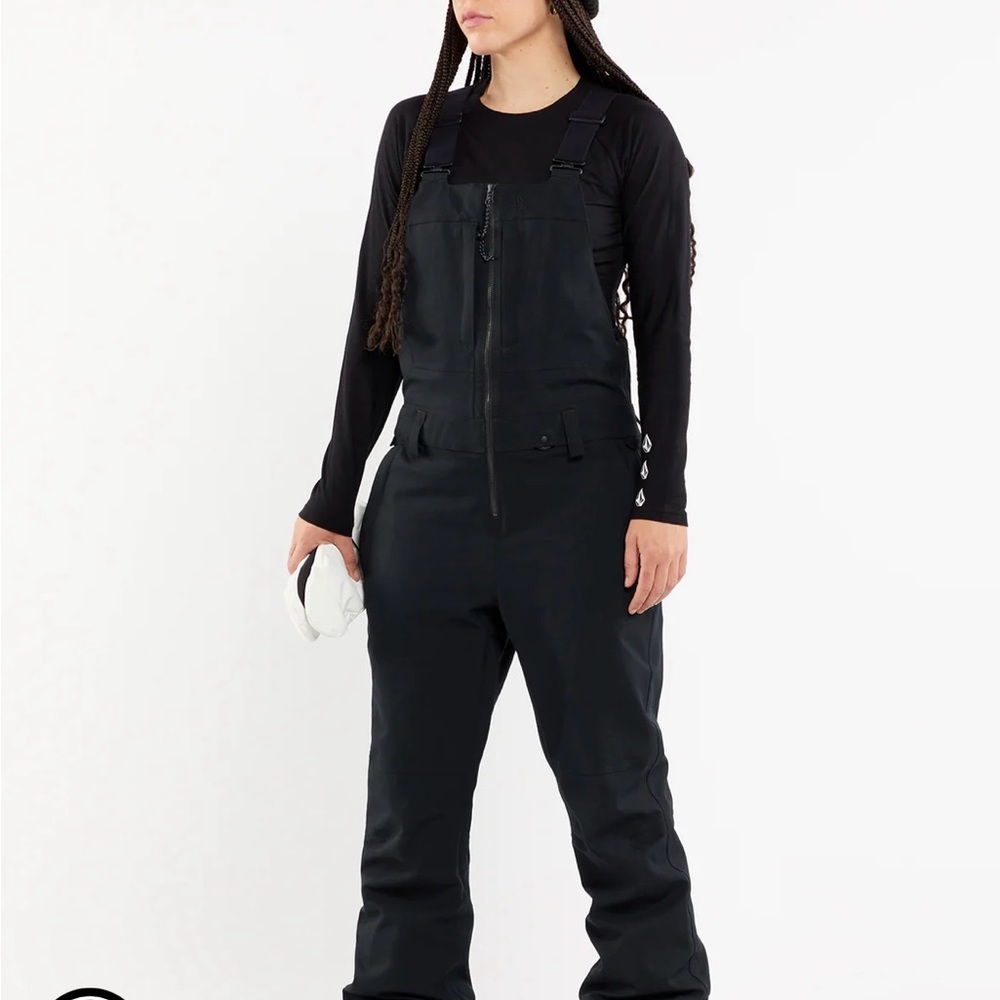 VOLCOM WOMENS SWIFT BIB OVERALLS - BLACK